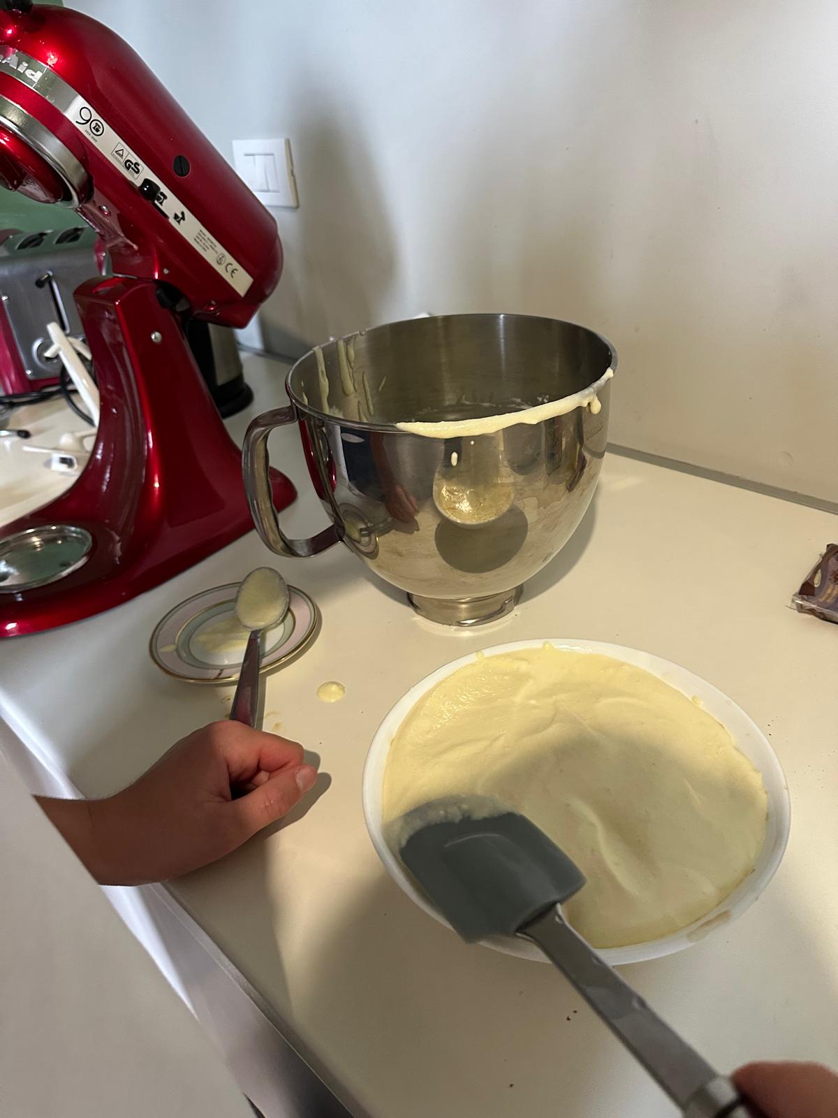 Ultimo strato di crema del tiramisù